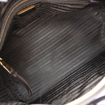 Prada Shoulder Hand Bag 2way Canvas Leather Brown 31ka941