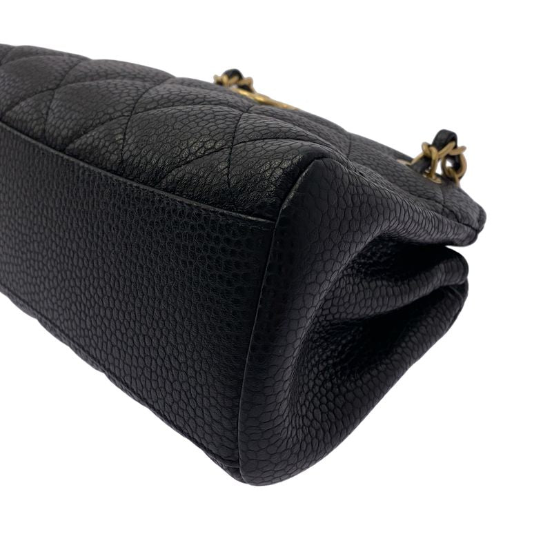 Chanel - Small Bowling Bag Caviar Skin Grained Calf Small Bow Ring Bag - Black