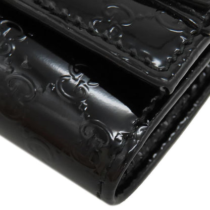 Gucci Key Case Micro Gucci Guccissima Horsebit Patent Leather Black Gold Hardware