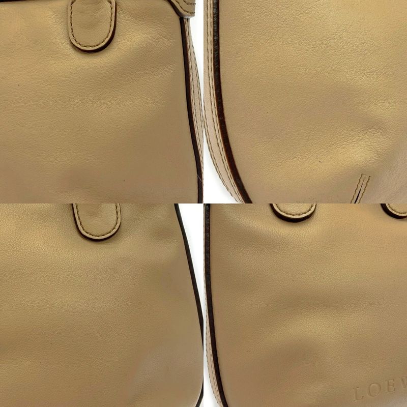 Loewe Leather Fiesta 2way Handbag Beige 386958 Handbag