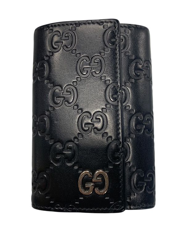 2665 Gucci GG Gucci Guccissima 6-Ring Key Case with Key Ring 473824 Leather Pre-Owned