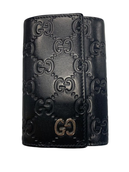 2665 Gucci GG Gucci Guccissima 6-Ring Key Case with Key Ring 473824 Leather Pre-Owned