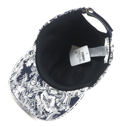  Christian DIOR 24tjv922x134 Toile Du Jouy D-player Hat White Navy 59 Made In