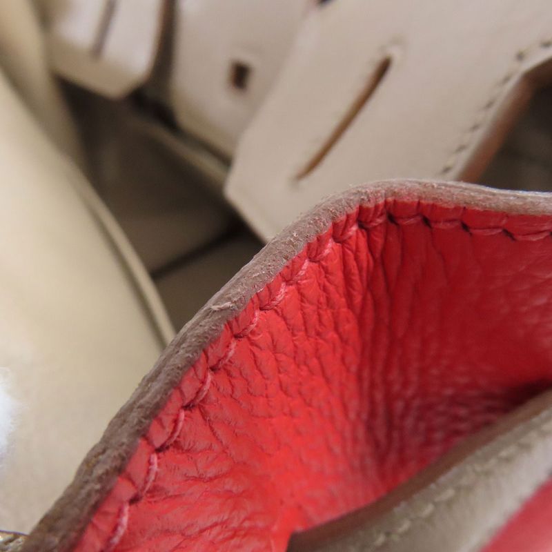 Hermes Birkin 30 Cazac Silver Hardware Handbag Taurillon Swift Women