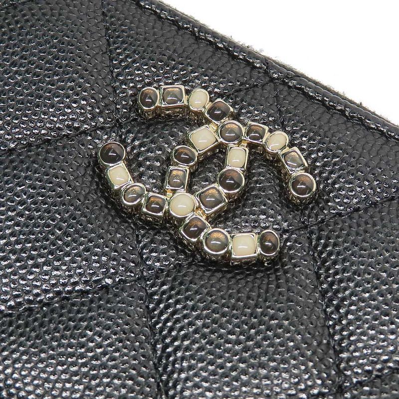 Chanel Matelasse Bijoux-zip Coin Case Black Gold Hardware Ap3607