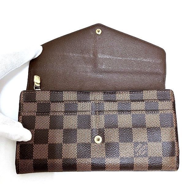 Louis Vuitton Damier Portefeuille Sarah N63209 Long Wallet Unisex