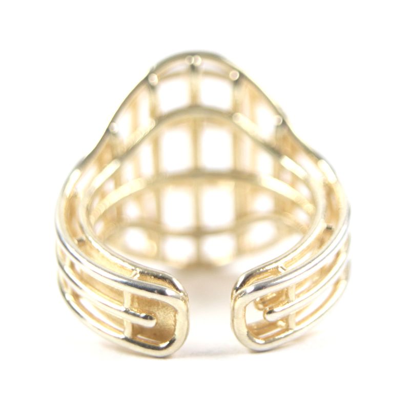  Bottega Veneta 707858 3D Wire Ring Ag925 Gold 13 With Box And