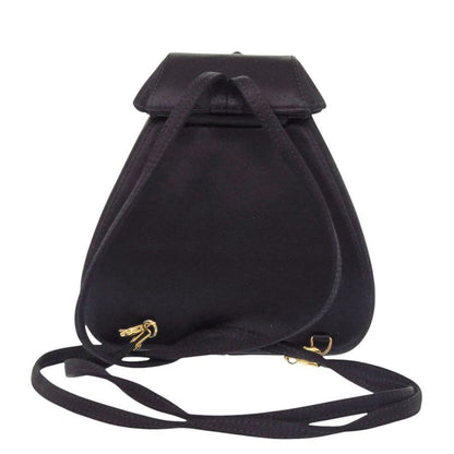 Gucci Horsebit Backpack Satin Rhinestone Black Mini Bag Black 0837 Gucci