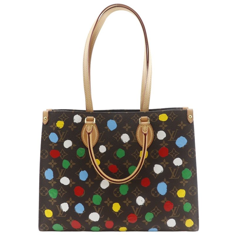 Louis Vuitton Lv×yk On The Go MM Yayoi Kusama Painted Dot M46379 Monogram