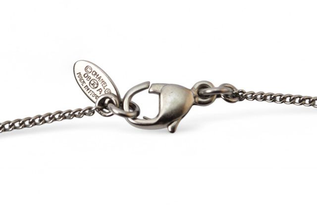 Chanel Necklace Pendant Chanel Coco Mark Double-sided Rhinestone Pearl Motif