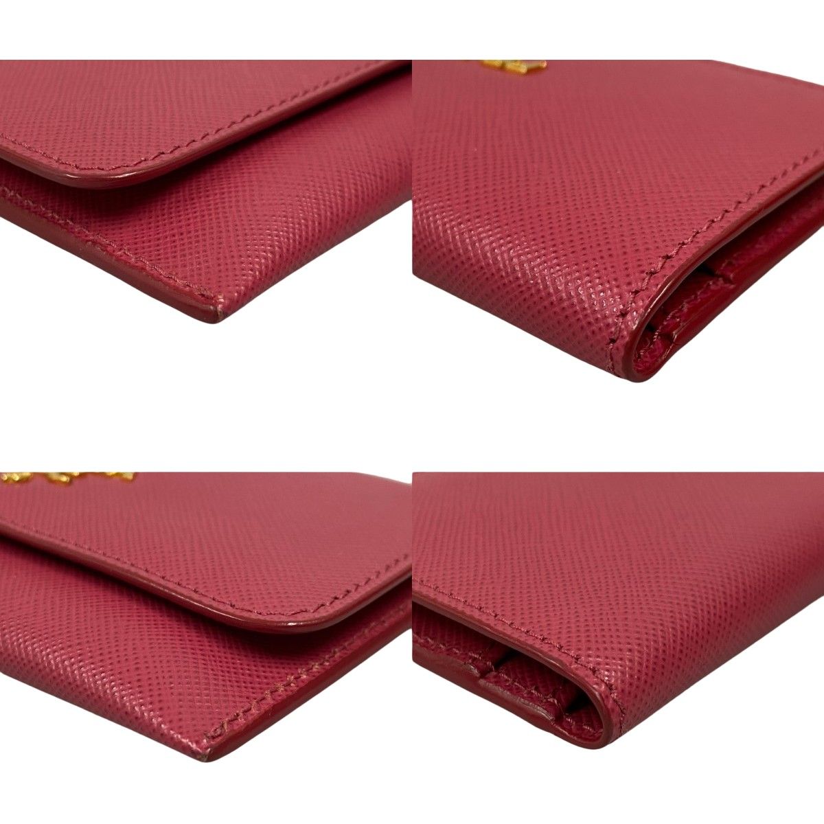 Prada Saffiano Card Case/business Card Case 1mc362 Pink