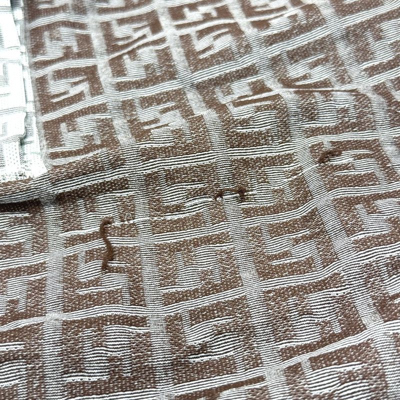 Fendi Polo Shirt Zucca Pattern Polyamide Beige