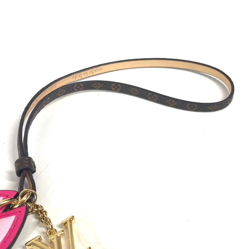 Louis Vuitton Bag Charm Cherry Blossom M02475 Monogram Canvas Brown