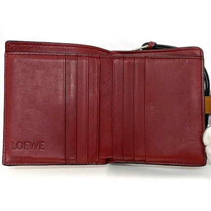 Loewe Bifold Wallet Brown Anagram C660z41x01 Excellent Condition