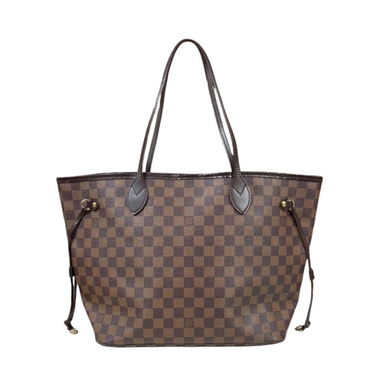 Louis Vuitton Neverfull MM Damier Tote Bag Damier Canvas N51105 Brown Women