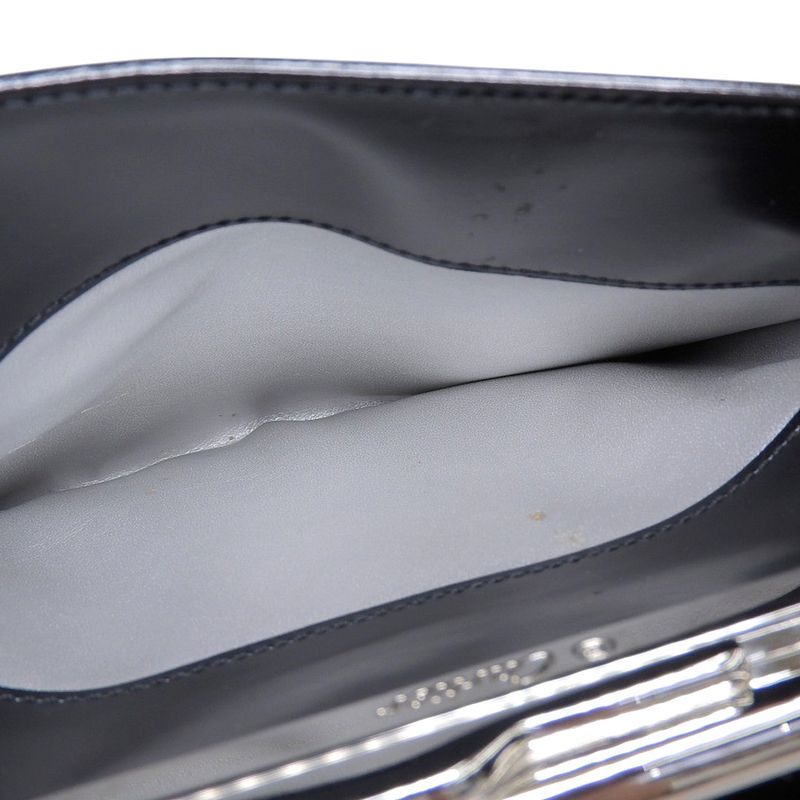 Cartier 90's Vintage Rare Item Panther Hardware Box Calf Leather Handbag Gusset