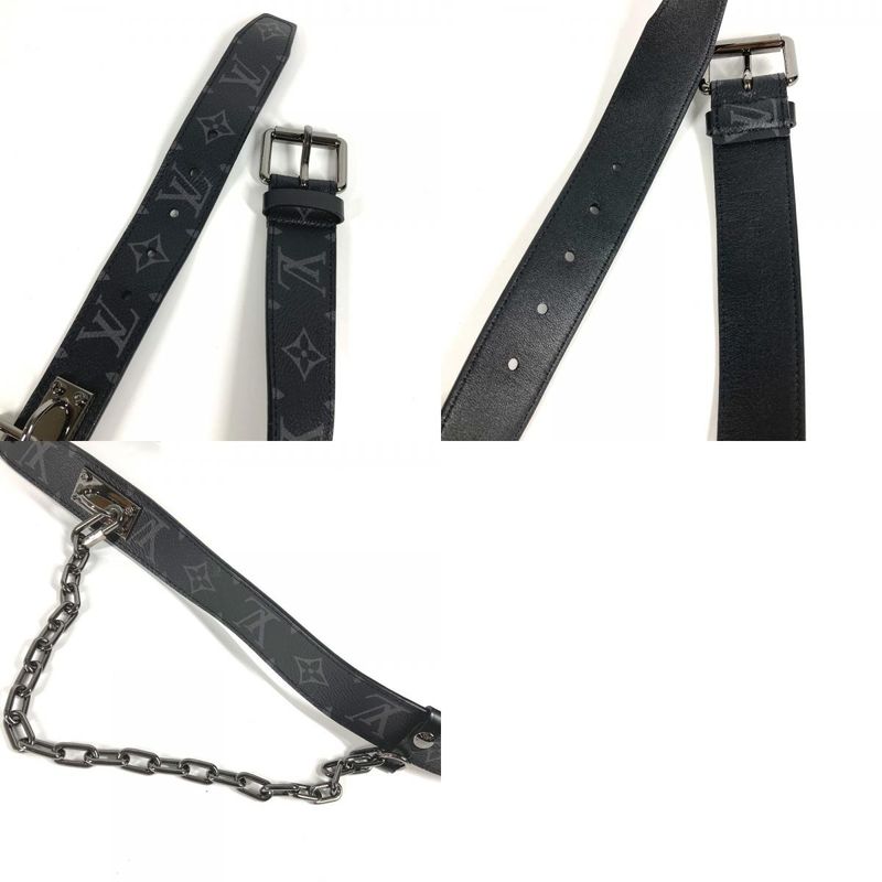 Louis Vuitton Belt Santure Signature Chain 35mm (138in) M0179v Monogram Eclipse