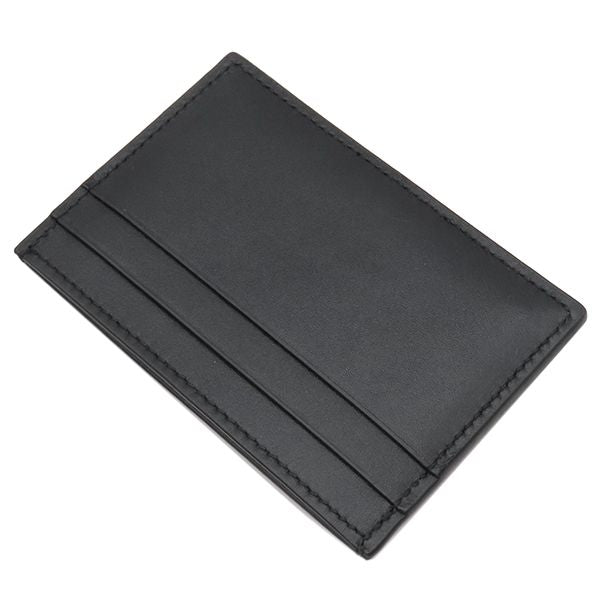 Loewe Card Case Embossed Plain Card Holder Calf Black and Gold Black Logo