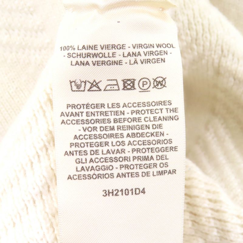 Hermes 23AW 3h2101d4 100% Wool H Motif With Logo Zip Poncho Coat Knit Coat Off