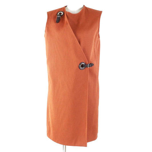 Hermes 22SS 2e0527d6 Silver Hardware ROBE Portefeuille Dress Terracotta 38