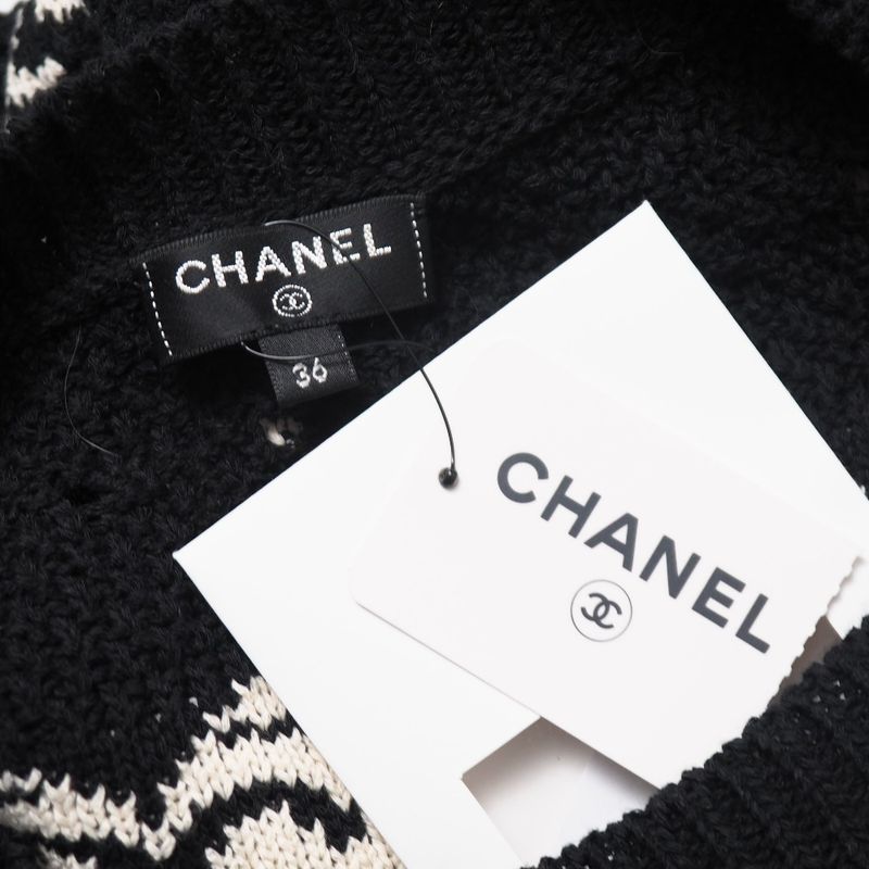 Chanel Knitwear Size 36 20P Total Pattern Coco Mark CC Knit Sweater