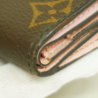 Louis Vuitton Monogram Portefeuille Zoe M62933 Brown Rose Ballerine Women's