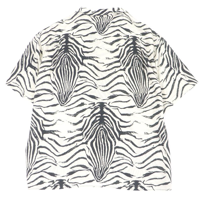 Celine 22SS 2c517346q Zebra Print Open Collar Loose Fit Short Sleeve Hawaiian