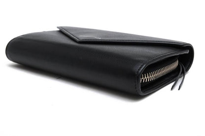 Balenciaga Long Wallet Men Leather Genuine Leather Black 371661 Papier Za Money