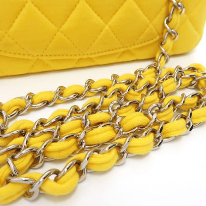 Chanel Matelasse 20 Chain Shoulder No 19 Cotton Yellow Mini Matelasse Chanel