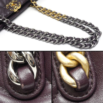 Chanel 19 Dizneuf Chain Tote Bag Dark Brown Matelasse