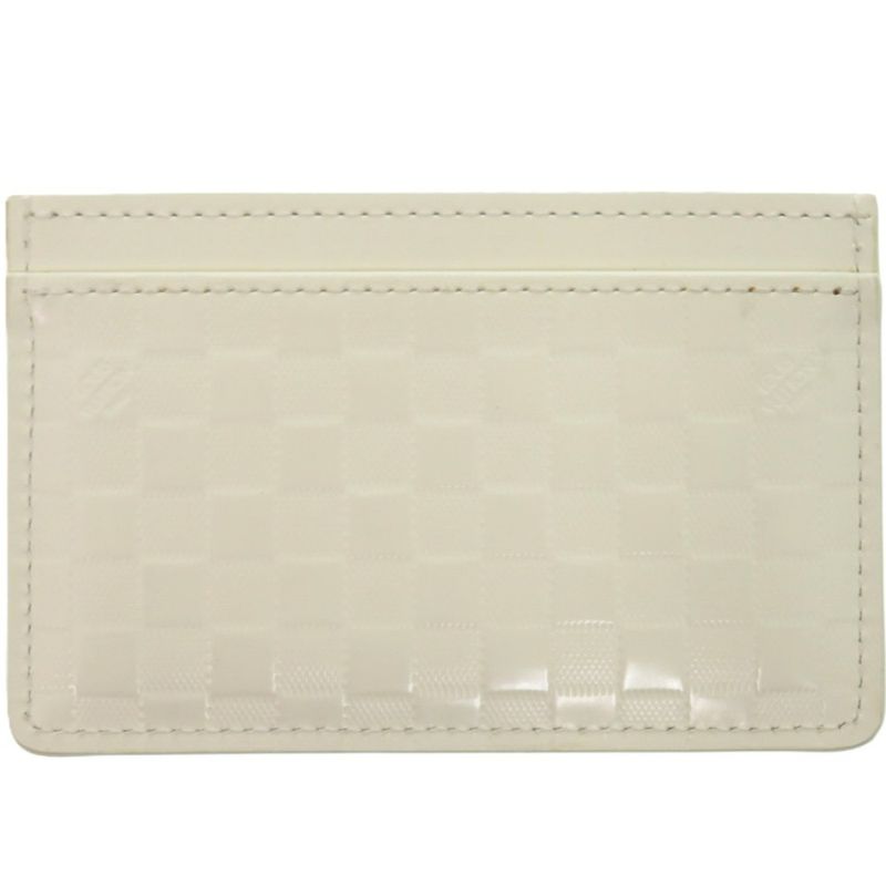 Louis Vuitton Damier Faceted Porte Culte Surple Leather Clesme LV 0900 White
