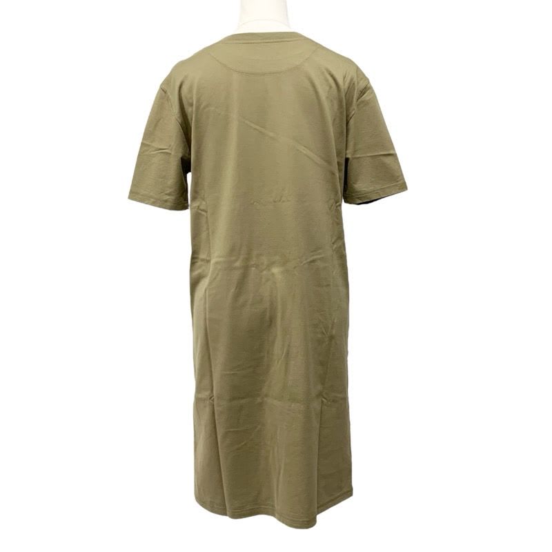 Hermes Dress Khaki Cotton Embroidery Chaine D'ancre