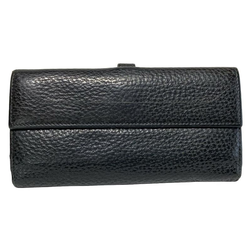 Gucci Long Wallet New Jackie 141430 Black Leather