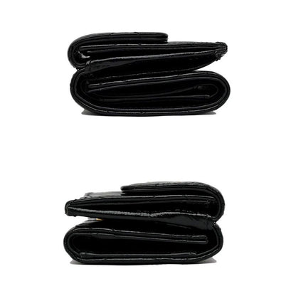 Chanel Small Flap Wallet Black Gold Hardware Shiny Cuffskin