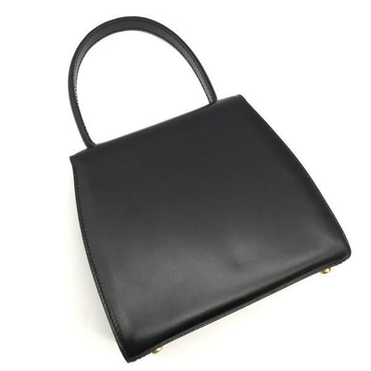 Celine Leather Circle Logo 2-Way Mini Hand Bag Black