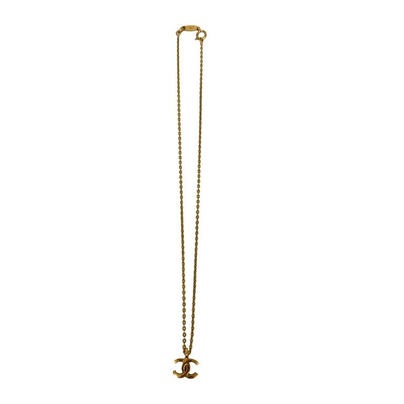 Chanel Vintage Coco Mark Necklace Pendant Choker Accessory 1982