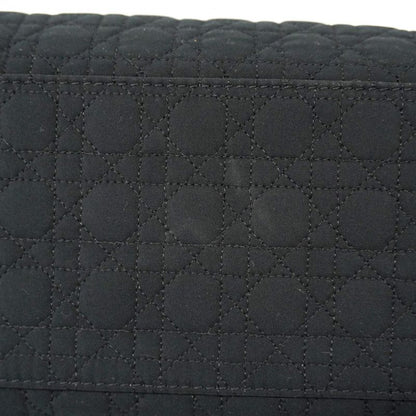 Christian Dior Handbag Canage Lady Dior Nylon Black Gold Hardware Women
