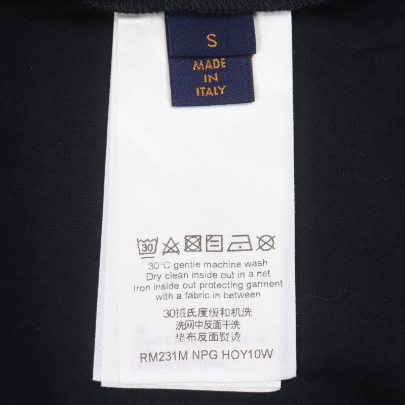 Louis Vuitton 23ss 100% Cotton LV Concert Print Inside Out Short Sleeve Black