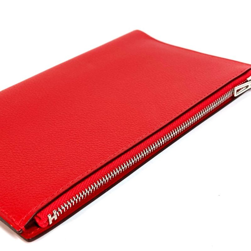 Hermes Notebook Cover Notebook Pad "EA Zip" PM Evercolor Rouge Ladieu Red
