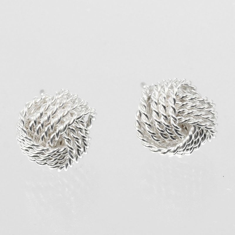 Tiffany & Co Somerset Twisted Knot 925 Silver Ladies 2.75g Earrings