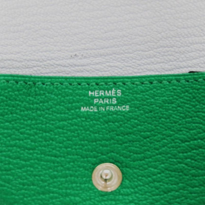 Hermes Le Van Cattle Chevre Mint Stamped Z 1921 Green Coin Case Hermes