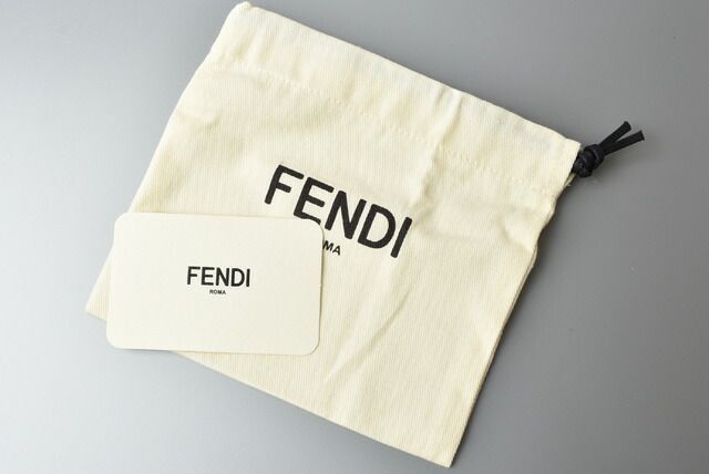 Fendi Card Case Business Card Holder Fendi Leather I SEE YOU Black Fluo Yellow