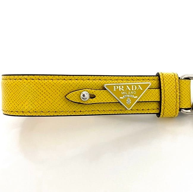 Prada Key Holder Ec22841 Yellow 2pp68t Never Used Excellent Condition