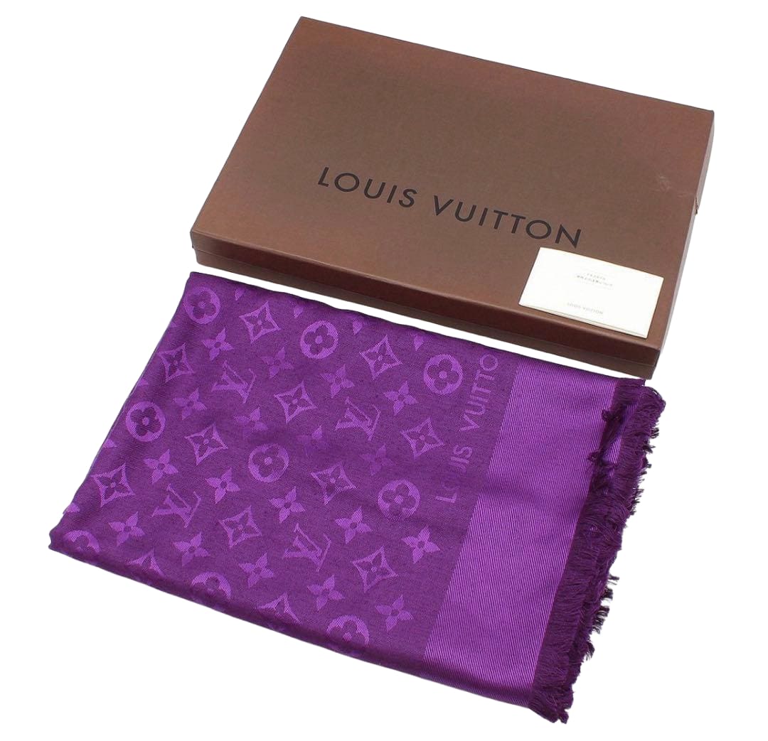 Louis Vuitton Shawl/monogram Wool X Silk Shawl