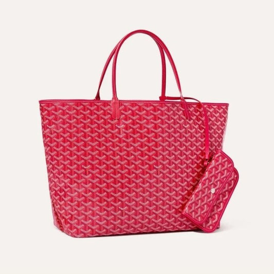 Goyard Saint Louis PM FUCHSIA Le Jardin Floral Shoulder Tote Bag