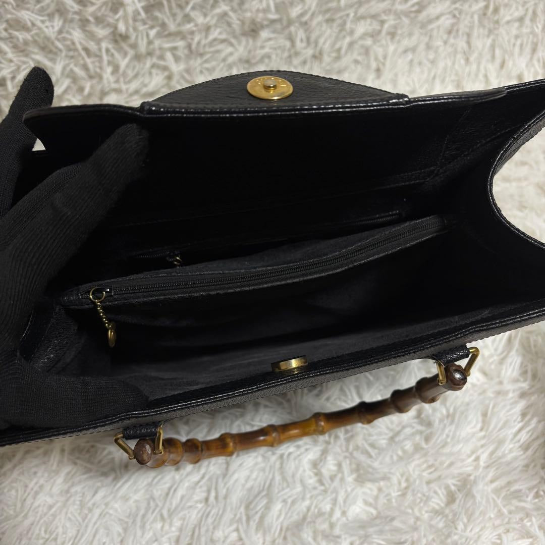 Gucci Handbag Diana Bamboo Black Leather