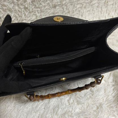 Gucci Handbag Diana Bamboo Black Leather