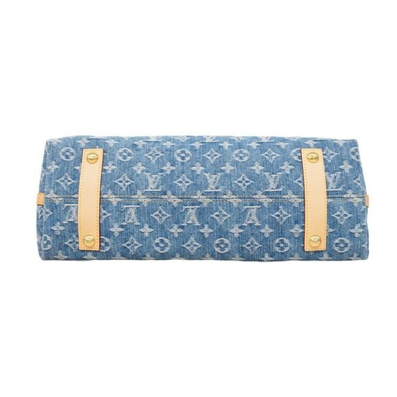 Louis Vuitton Monogram Denim Carryall Shoulder Bag NM MM M46855 Blue Women's