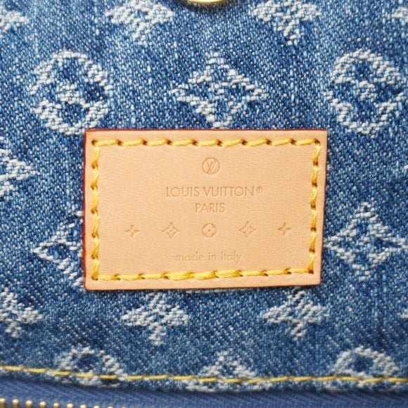 Louis Vuitton Monogram Denim Carryall Shoulder Bag NM MM M46855 Blue Women's