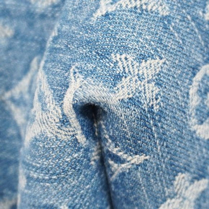 Louis Vuitton Monogram Denim Carryall Shoulder Bag NM MM M46855 Blue Women's